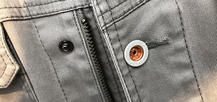現場服のスナップボタン