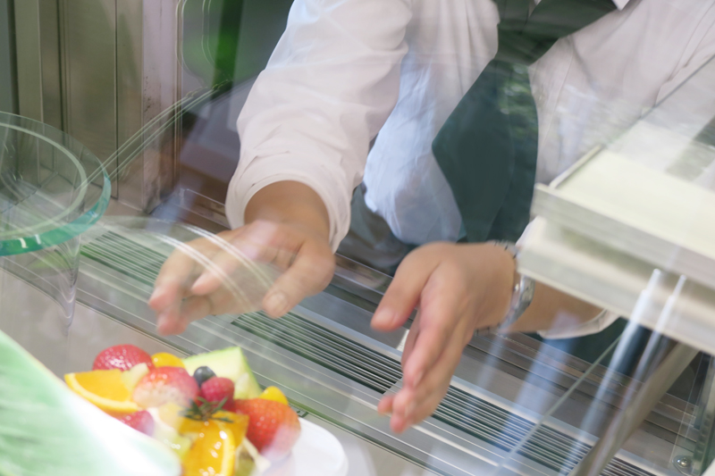 ショーケース手元