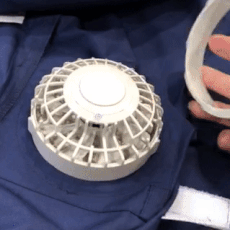 空調服ファンの取り付け方 gif動画